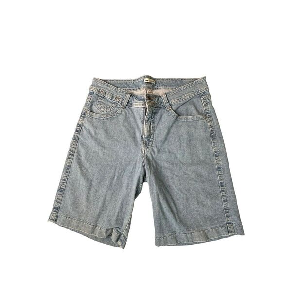 VTG Lee Shorts Womens 14 M‎ Denim Jeans Western Rodeo Ranch Light Mom 90s - Picture 1 of 13